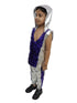 BookMyCostume Western Dance Costume for Boys - Purple & Silver - Tshirt with Trousers - Premium