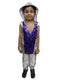 BookMyCostume Western Dance Costume for Boys - Purple & Silver - Tshirt with Trousers - Premium