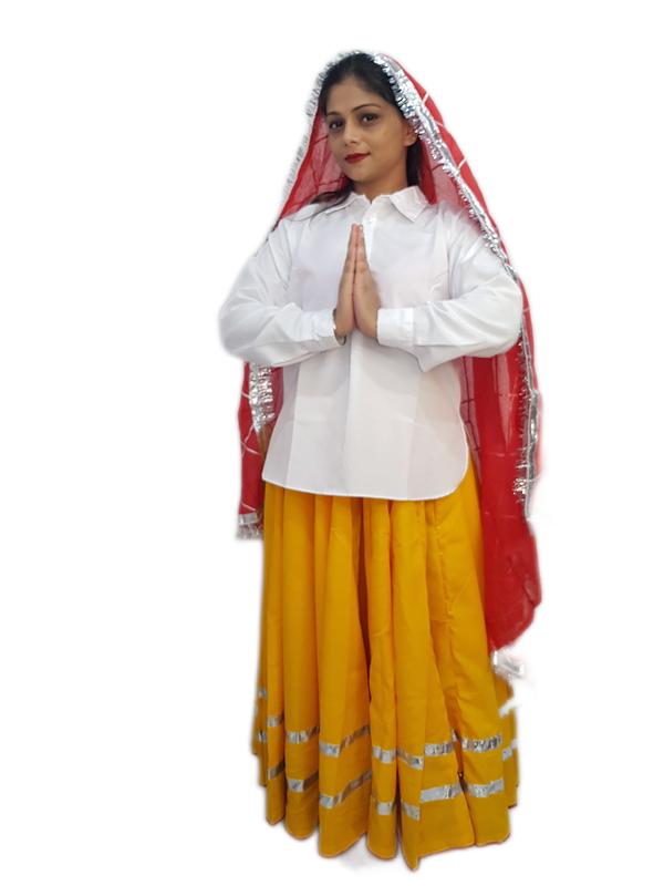 chinese dress ladies Haryana State Traditional Thel Costume for Girls and Women Rent / 10-12 Years