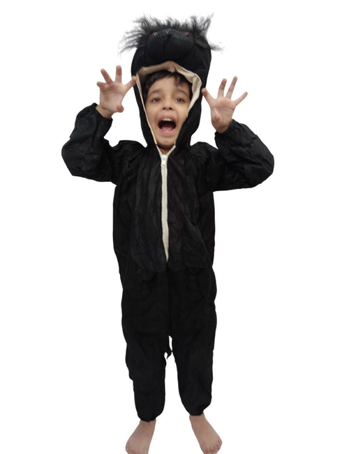 BookMyCostume Chimpanzee Gorilla Black Monkey Animal Kids Fancy Dress Costume
