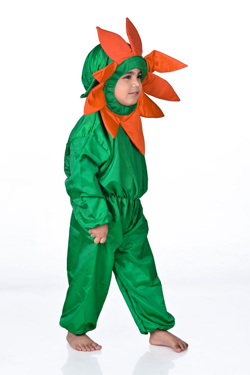 BookMyCostume Orange Flower Kids Fancy Dress Costume