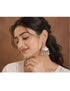 Big Silver Jhumka Earrings Jewellery - Traditional Fancy Dress Costume Accessory for Girls