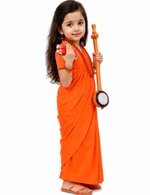 Meera Mirabai Krishna Lover and Devotee Kids Fancy Dress Costume for Girls & Women
