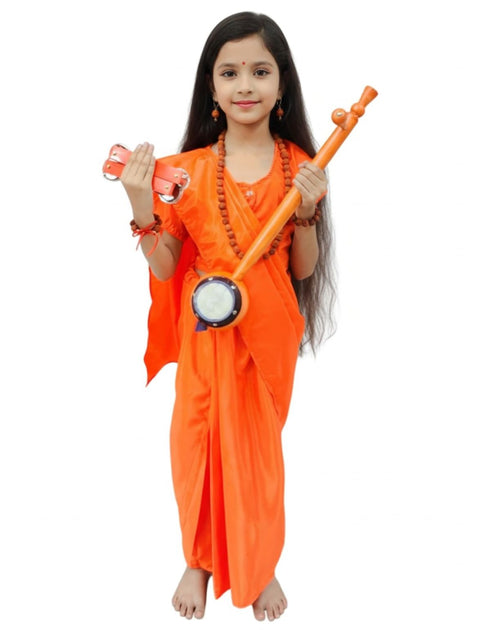 BookMyCostume Meera Mirabai Krishna Lover and Devotee Kids Fancy Dress Costume for Girls & Women