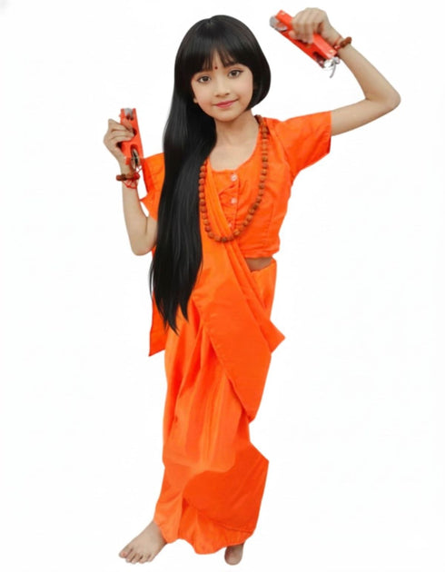 BookMyCostume Meera Mirabai Krishna Lover and Devotee Kids Fancy Dress Costume for Girls & Women