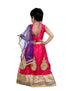 BookMyCostume Radha Garba Lehenga Choli Girls Fancy Dress Costume for Girls with Jewellery - Premium - Pink