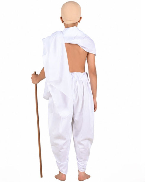 Mahatma Gandhi Bapu with Lathi Freedom Fighter Kids Fancy Dress | Gandhi Ji Costume for Kids
