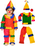 Joker Colorful Clown Kids Adults Fancy Dress Costume