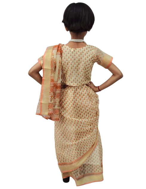 Principal Headmistress Professional Classic Saree with necklace Kids Fancy Dress Costume