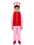 Cute Pink Pig Cartoon Character Kids Fancy Dress Costume with Hooded Face Mask, Ears & Full Body Jumpsuit | Cartoon Costume for Kids