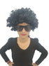 Black Curly Hair Wig Unisex Adult & Kids Fancy Dress Costume Accessory