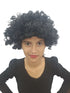 Black Curly Hair Wig Unisex Adult & Kids Fancy Dress Costume Accessory
