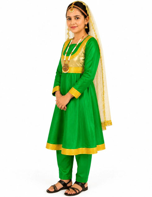 Kathak Indian Classical Dance Costume for Girls | Kids Adult With Heavy Jewelry Set