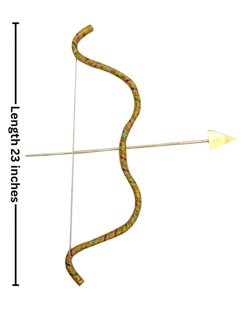 Bow and Arrow Indian Teer Kaman Ramleela Accessory for Kids and Adults Fancy Dress Costume