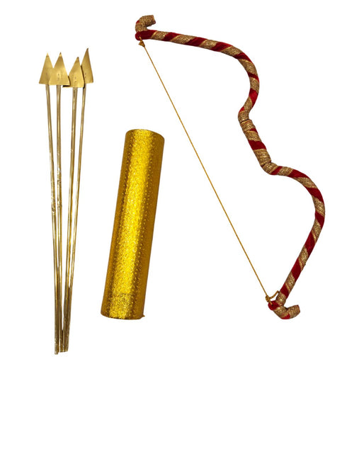 Bow and Arrow Indian Teer Kaman Ramleela Accessory for Kids and Adults Fancy Dress Costume