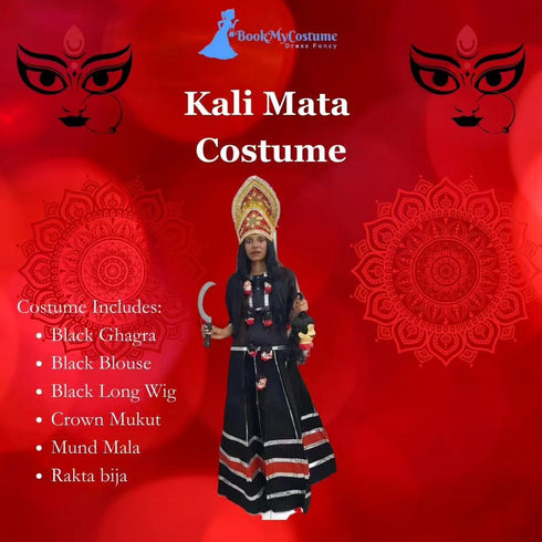 BookMyCostume Kali Mata Hindu Goddess Girls & Women Fancy Dress Costume