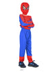 The Red Blue Superhero with Gloves Superhero Kids Fancy Dress Costume | Standard