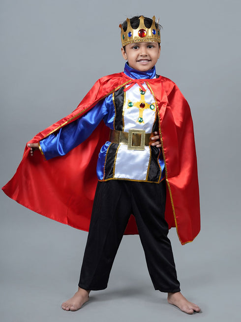 BookMyCostume Medieval Fairytale Prince King Kids Fancy Dress Costume | Halloween Theme | Imported