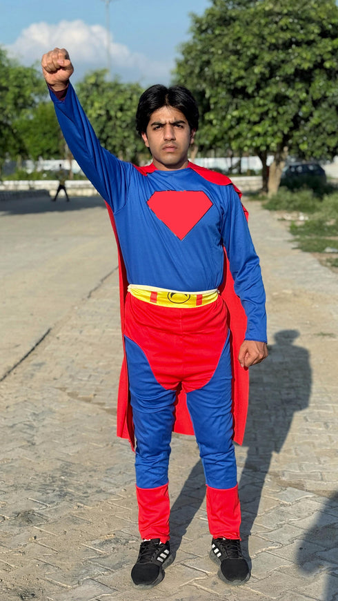 BookMyCostume Supreme Man Superhero Halloween Accessory for Theme Party For Men | Boys | Adults - Premium