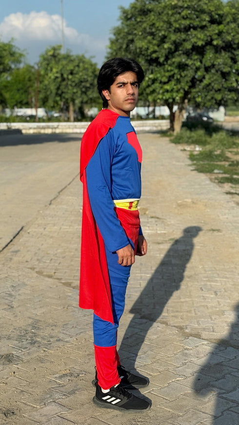 BookMyCostume Supreme Man Superhero Halloween Accessory for Theme Party For Men | Boys | Adults - Premium