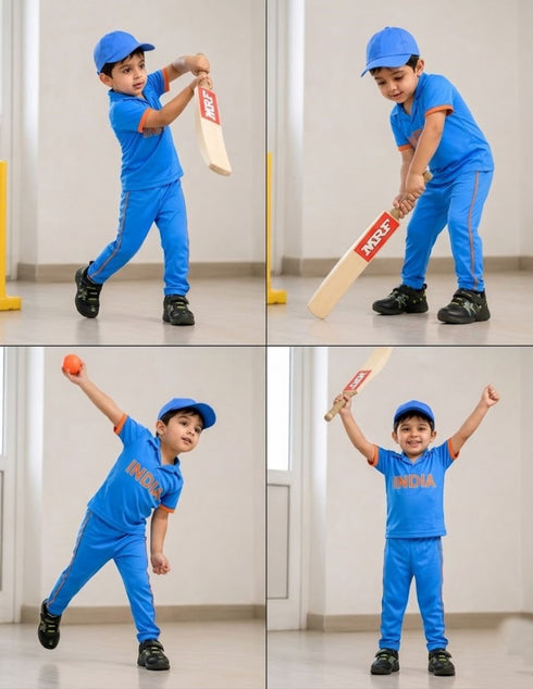 Indian Cricket Team Cricketer Boys Sports Fancy Dress Costume