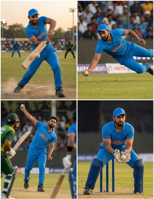 Indian Cricket Team Cricketer Boys Sports Fancy Dress Costume
