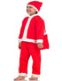 BookMyCostume Santa Boy Costume Set of 4 (Jacket, Bottom, Bag, & Cap) Kids & Adults Christmas Costume