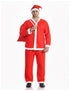 BookMyCostume Santa Boy Costume Set of 4 (Jacket, Bottom, Bag, & Cap) Kids & Adults Christmas Costume