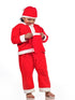 BookMyCostume Santa Boy Costume Set of 4 (Jacket, Bottom, Bag, & Cap) Kids & Adults Christmas Costume