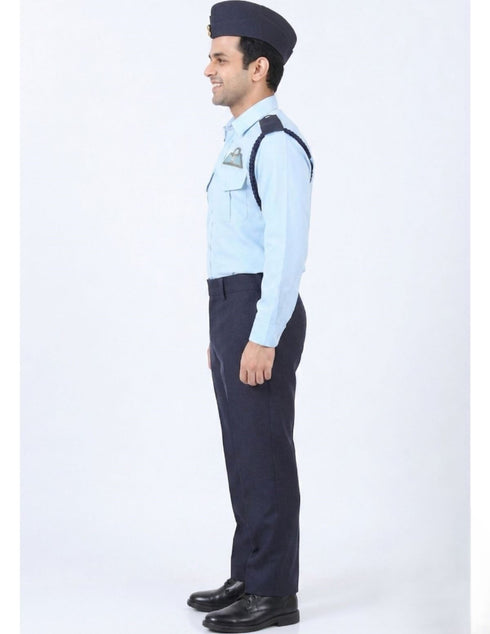 Indian Air Force Defense Pilot Uniform Kids Fancy Dress Costume - Blue