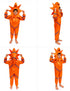 StarFish Star Fish Orange Golden Aquatic Animal Kids Fancy Dress Costume