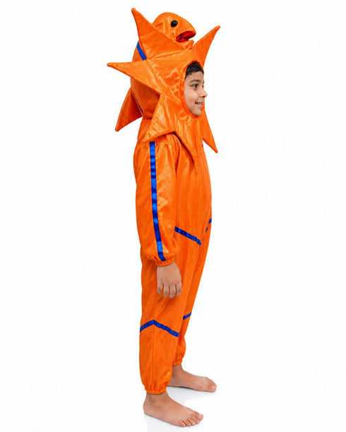 StarFish Star Fish Orange Golden Aquatic Animal Kids Fancy Dress Costume