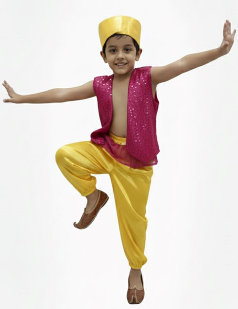 BookMyCostume Aladdin Arabian Boys Western Dance Costume for Boys Kids Costume for School Annual Days
