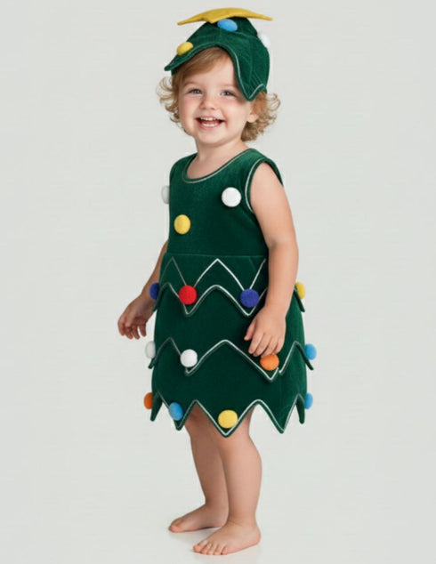 BookMyCostume Christmas Decorated Tree Kids Fancy Dress Costume