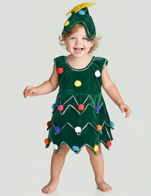 BookMyCostume Christmas Decorated Tree Kids Fancy Dress Costume