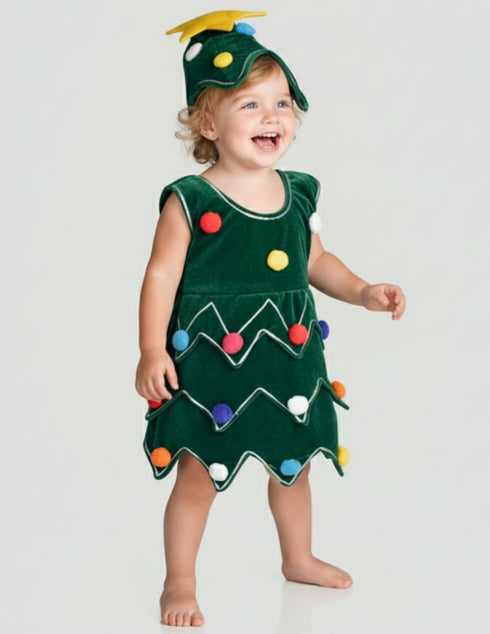 BookMyCostume Christmas Decorated Tree Kids Fancy Dress Costume