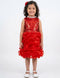 Red Balloon Frock Western Dance Costume Dress for Girls Kids - Premium
