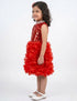 Red Balloon Frock Western Dance Costume Dress for Girls Kids - Premium