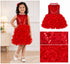Red Balloon Frock Western Dance Costume Dress for Girls Kids - Premium