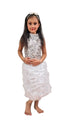 BookMyCostume White Balloon Frock Western Dance Costume Dress for Girls Kids - Premium