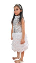 BookMyCostume White Balloon Frock Western Dance Costume Dress for Girls Kids - Premium