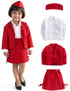 Airline Air Hostess Kids Fancy Dress Costume for Girls - Red