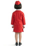 Airline Air Hostess Kids Fancy Dress Costume for Girls - Red