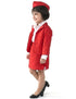 Airline Air Hostess Kids Fancy Dress Costume for Girls - Red