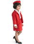 Airline Air Hostess Kids Fancy Dress Costume for Girls - Red