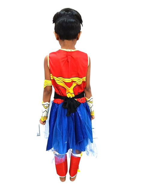 Goddess of War American Comic Superhero Kids Fancy Dress Costume for Girls - Imported