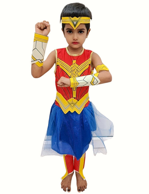 Goddess of War American Comic Superhero Kids Fancy Dress Costume for Girls - Imported