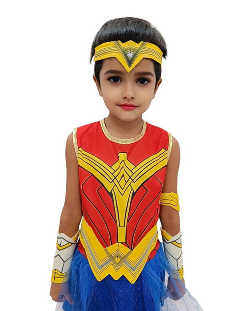 Goddess of War American Comic Superhero Kids Fancy Dress Costume for Girls - Imported