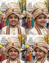 Beige Indian Dulha Pagdi Indian Wedding Turban for Kids & Adults