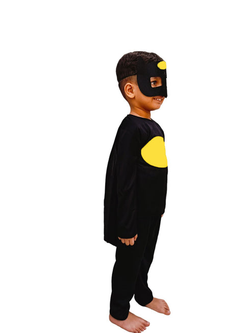 Black Bat Superhero Comic Movie Character Kids Fancy Dress Costume - Standard